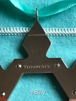 Tiffany & Co Sterling Silver American Walnut Christmas snowflake ornament GIFT