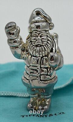 Tiffany Co Sterling Silver Christmas Ornament Santa Claus Toy Sack