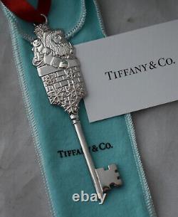 Tiffany Co Sterling Silver Christmas Ornament Santa Toy Sack Chimney Key Minty