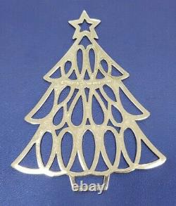 Tiffany & Co. Sterling Silver Christmas Tree Holiday Ornament Large Over 3