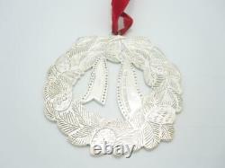 Tiffany & Co. Sterling Silver Christmas Tree Holiday Wreath Ornament Pouch A