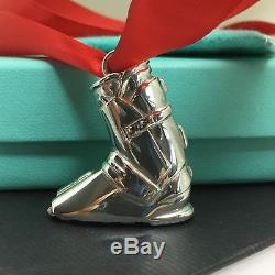 Tiffany & Co Sterling Silver Holiday Christmas Ski Boot Skiing Ornament LARGE