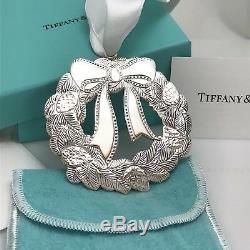 Tiffany & Co Sterling Silver Holiday Christmas Tree Wreath Ornament