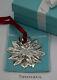 Tiffany Co Sterling Silver Poinsettia Flower Christmas Ornament LAST ONE