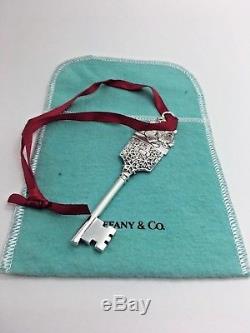 Tiffany & Co Sterling Silver Santa Claus Teddy Bear Key Ornament Christmas