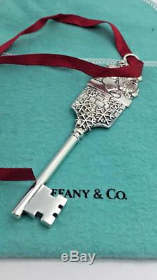 Tiffany & Co Sterling Silver Santa Claus Teddy Bear Key Ornament Christmas