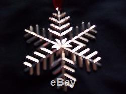 Tiffany $ Co. Sterling Silver Snowflake Christmas Ornament