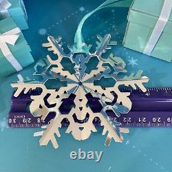 Tiffany&Co Sterling Silver Snowflake Ornament Extremely Rare VIP Gift Pouch Box