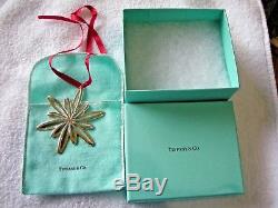 Tiffany Silver Christmas Ornament withoriginal box, ribbon, anti-tarnish bag 3x3