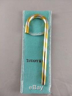 Tiffany Sterling Silver Christmas Candy Cane Ornament Excellent withbag