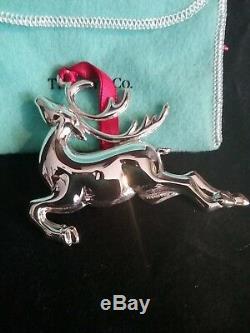 Tiffany Sterling Silver Christmas Ornament Reindeer Very Rare