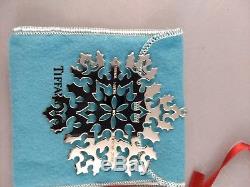 Tiffany Sterling Silver Christmas Snowflake Ornament New Unused Mint withbag