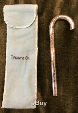 Tiffany Sterling Silver + Gold Candy Cane Christmas Ornament Decoration