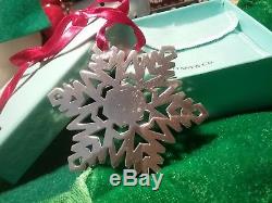 Tiffany Sterling Silver Snowflake Christmas Ornament