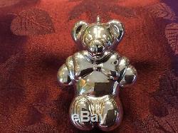 Tiffany Sterling Teddy Bear Christmas Ornament 1990