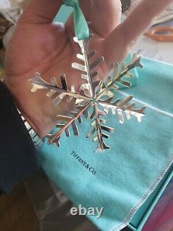 Tiffany Sterling silver Snowflake Christmas Ornament Extremely Rare