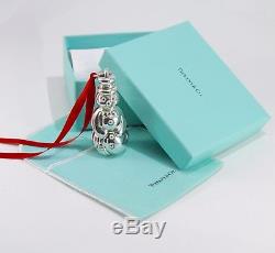 Tiffany and Co. 1995 Sterling Silver 3 Dimensional Snowman Christmas Ornament