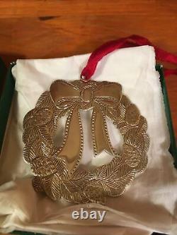 Tiffany and Co. Sterling Silver Wreath Christmas Ornament 1998