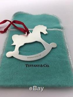 Tiffany & co. Sterling silver rocking horse Christmas ornament