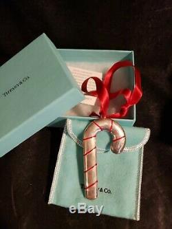 Tiffany sterling Silver Christmas Ornament Candy Cane