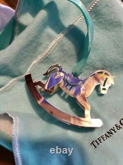 Tiffany sterling Silver Christmas Ornament Rocking Horse Rare