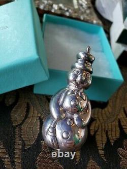 Tiffany sterling Silver Christmas Ornament Snowman Rare