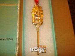 Tiffany sterling silver key shaped Christmas tree ornament Santa 28 grams NEW