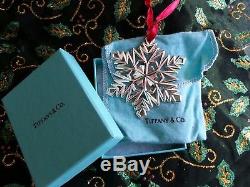 Tiffany sterling silver snowflake christmas ornament