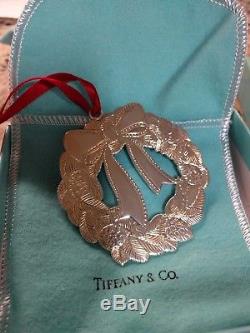 Tiifany & CO Sterling Silver Christmas Wreath Ornament