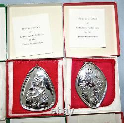 Towle 12 Days Of Christmas Medallion Ornament Sterling Silver Complete Set 1971