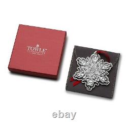 Towle 2022 Sterling Silver annual Snowflake Ornament, 33rd. Ed. NEW in Box