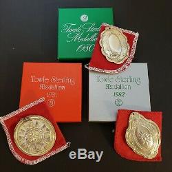 Towle Medallion Sterling Silver Set 11/ Of 12 Days of Christmas Ornaments READ