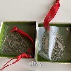 Towle Silversmiths Twelve Days Of Christmas Ornaments Complete Set 12 Medallion