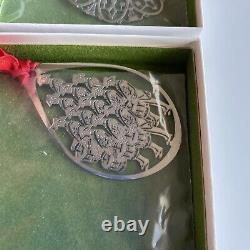 Towle Silversmiths Twelve Days Of Christmas Ornaments Complete Set 12 Medallion