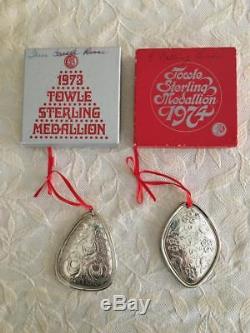 Towle Sterling Silver 12 Days of Christmas Complete Ornament Charm Set 1971-1982