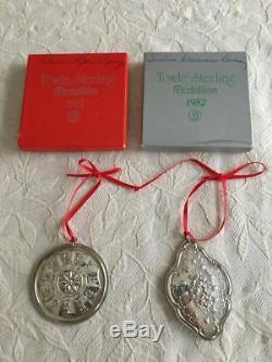 Towle Sterling Silver 12 Days of Christmas Complete Ornament Charm Set 1971-1982