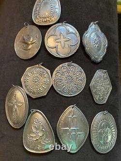 Towle Sterling Silver 12 Days of Christmas Ornament Lot 92.5% Silver Vintage