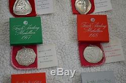 Towle Sterling Silver 12 Days of Christmas Ornament Set 1971 1982 COMPLETE
