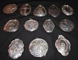 Towle Sterling Silver 12 Days of Christmas Ornament Set 1971 1982 Complete