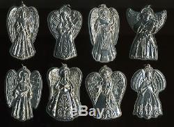 Towle Sterling Silver Christmas Tree Ornaments Angels 1991 1999 (Lot of 9)
