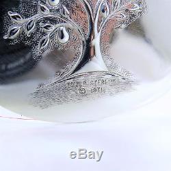Towle Sterling Silver Dove Partridge Pear Tree 1971 Christmas Round Ornament
