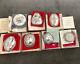 Towle Sterling Silver Medallion Ornament Lot (71-77) Christmas Medallions