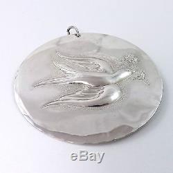 Towle Sterling Silver Partridge In Pear Tree Peace Dove Xmas Ornament Pendant