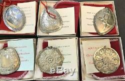 Towle Sterling Silver Twelve Days Of Christmas Ornaments 1971-1982 Complete Set