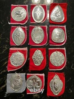 Towle Sterling Silver Twelve Days of Christmas Ornaments