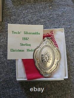 Towle's Silver medallion Christmas ornaments