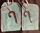 Two (2) Tiffany & Company New York Silver Candy Cane Set Christmas Ornament