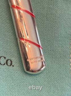 Two (2) Tiffany & Company New York Silver Candy Cane Set Christmas Ornament