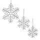 Unique Glittered Wire Snowflake Ornament (Set of 12) 87350