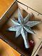 Used Christopher Radko Silver Stellar Christmas Tree Topper Star 1017493 with tag